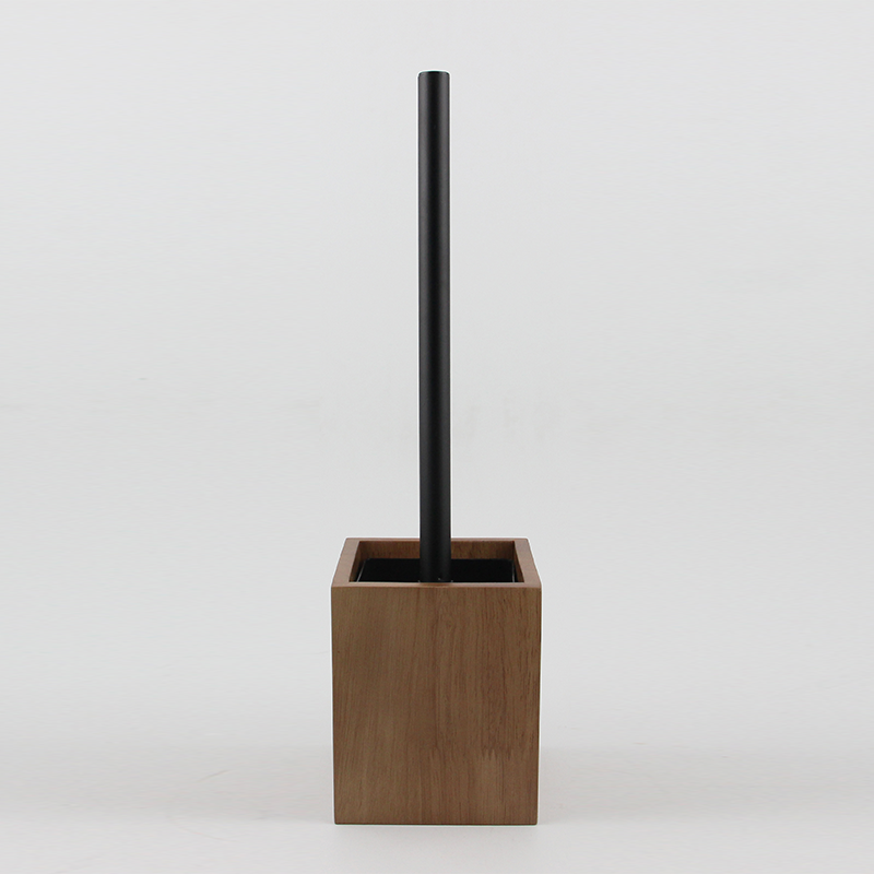 Bamboo toilet brush holder