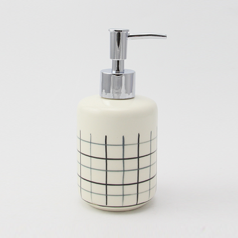 Striped grid soap dispenser