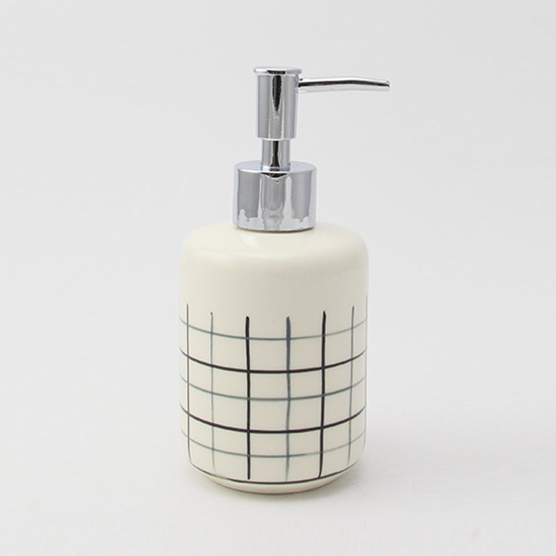 Striped grid soap dispenser