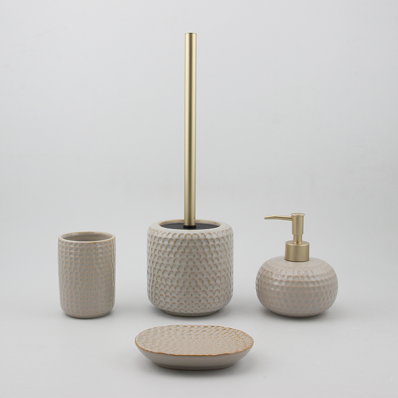 Embossing bathroom set product view