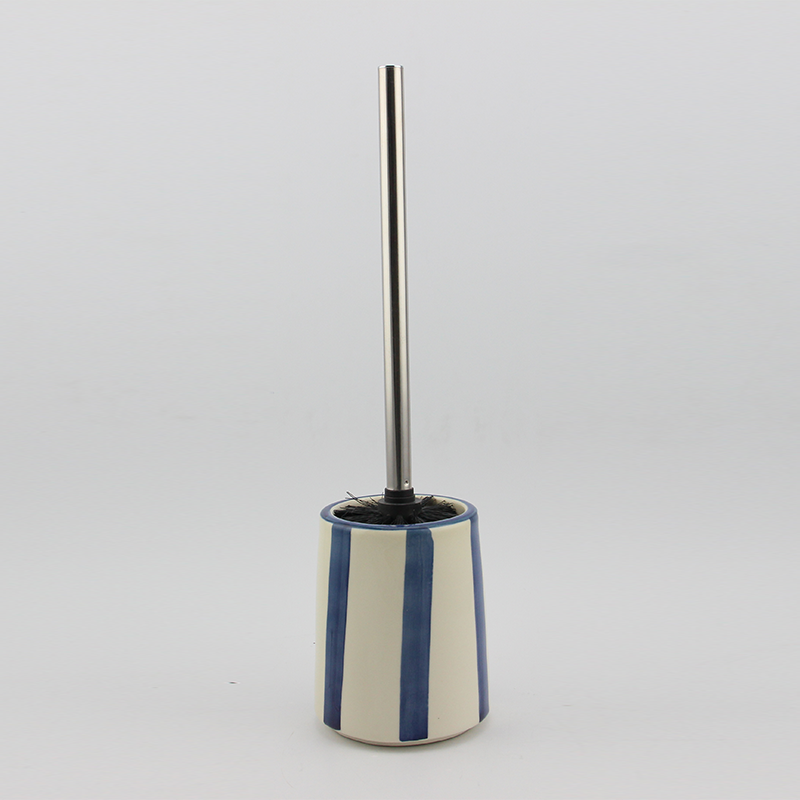 Stripes toilet brush holder product view