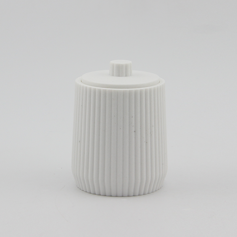 Vertical stripe storage jar