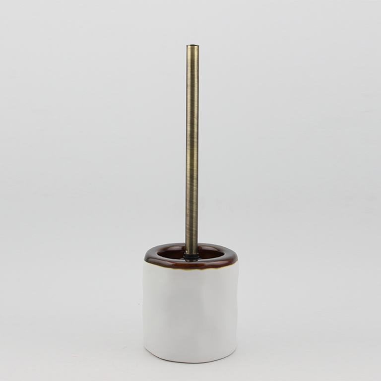 Black&white cream toilet brush holder