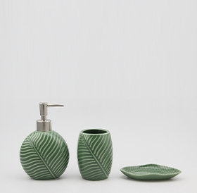 Leaf-texture bathroom set
