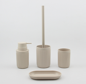 Ribbed bathroom set