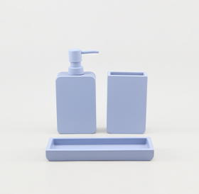 Minimal blue bathroom set