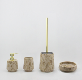 Marble-look bathroom set