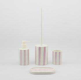 Striped bathroom set